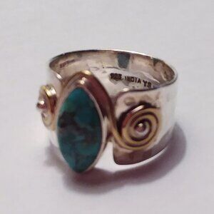 Sterling Silver Turquoise Ring New